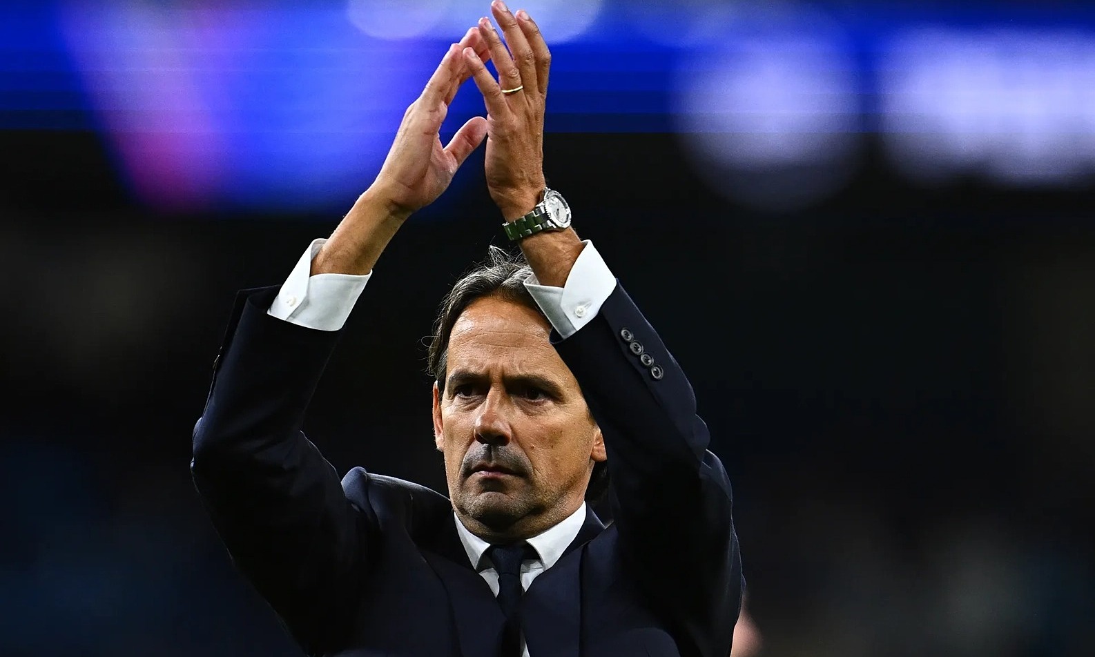 HLV Inzaghi cảm ơn người hâm mộ Inter sau trận hòa Man City 0-0 ở lượt đầu vòng bảng Champions League 2024-2025 trên sân Etihad, Manchester ngày 18/9. Ảnh: inter.it